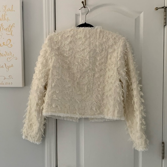 H&M Texture-weave Jacket cream Size S pocket - Picture 14 of 16